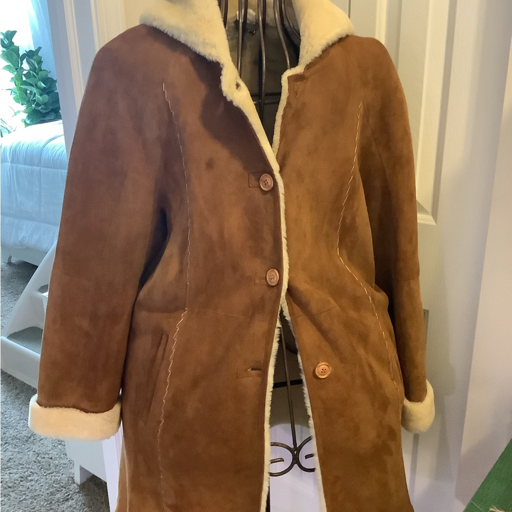 Full Length Shearling Designer Coat
